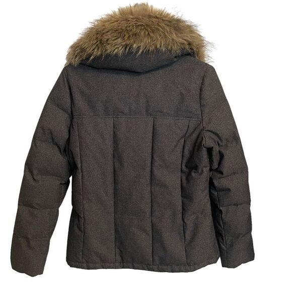 Prana Heather Grey Insulated Jacket with Removable Fur Collar MED - Picture 4 of 10